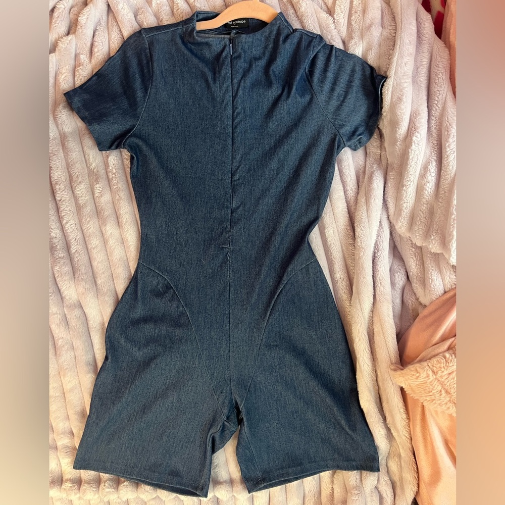 🫶 Naked Wardrobe Denim Look Bodysuit Romper | Large | Pre-Loved & Priced to Move - Picture 2 of 11